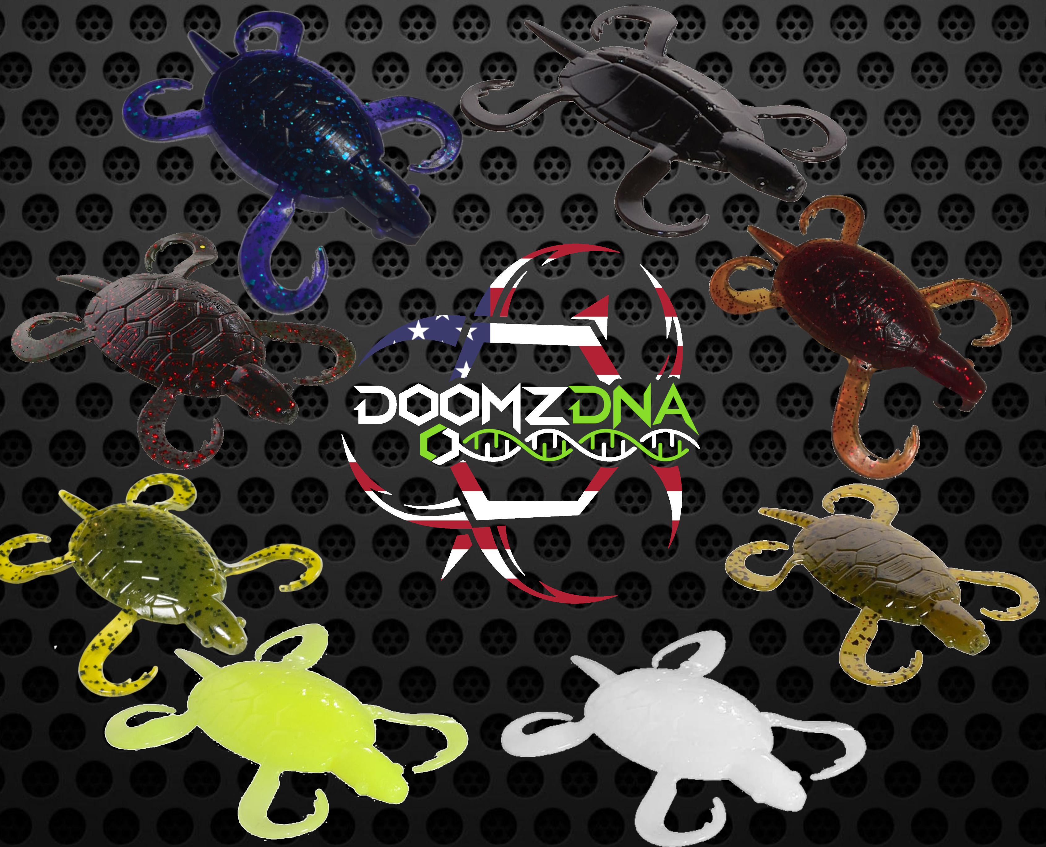 doomsday turtle fishing lure Doomzday Two propeller feet that can glide over cover Lunkerhunt Turtle Fishing Lure for