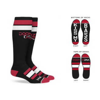 College Colors  Black/White/Maroon DoomzDNA Kiss My Bass Socks 