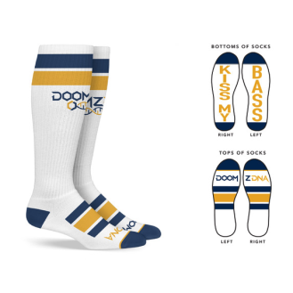 College Team Blue/Gold DoomzDNA Kiss My Bass Socks 